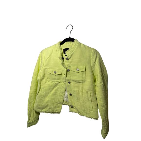 NWT Banana Republic Citron Lime Green Twee Preppy Academia Femme Jacket SZ 2 - Picture 1 of 5